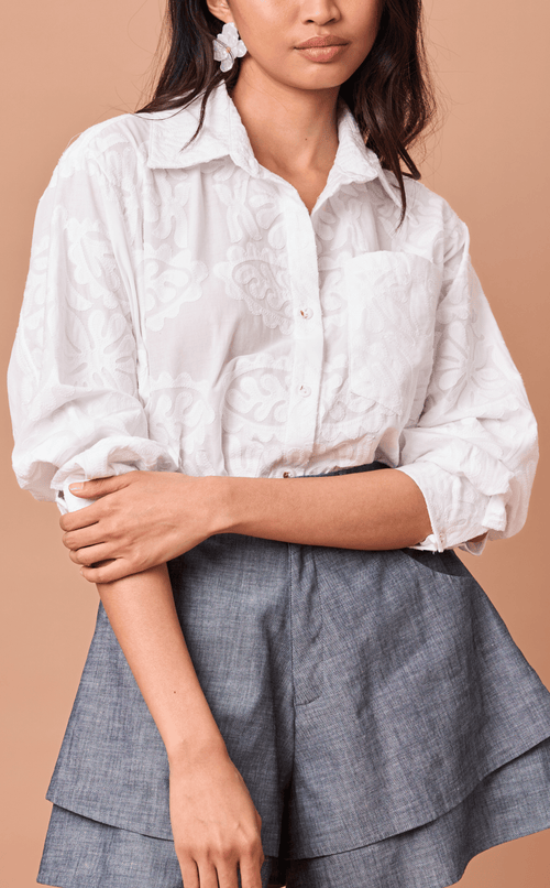 ESCOLTA TOP - WHITE LACE