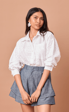 ESCOLTA TOP - WHITE LACE