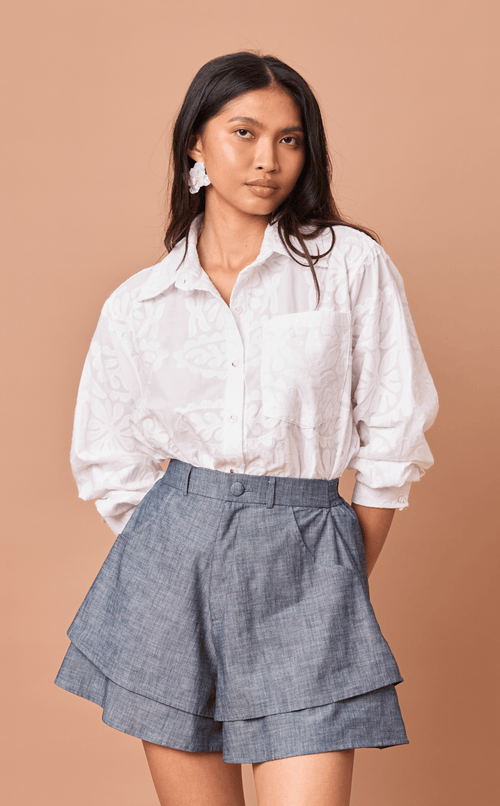 ESCOLTA TOP - WHITE LACE