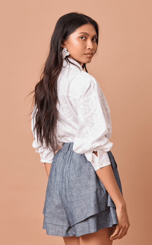 ESCOLTA TOP - WHITE LACE