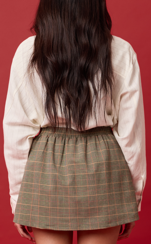 ESTRELLA TOP - WHITE CHALK STRIPES