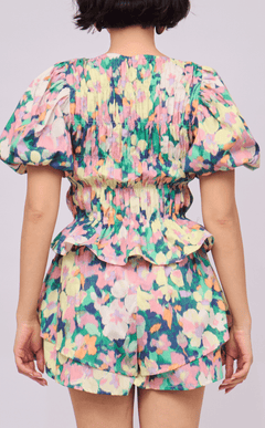 ELENA TOP - PASTEL ABSTRACT