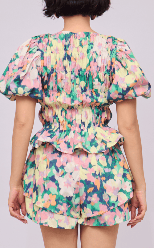 ELENA TOP - PASTEL ABSTRACT
