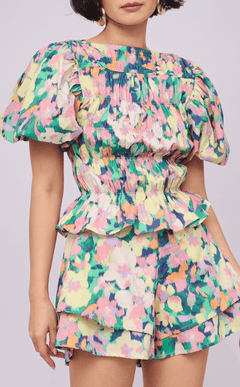ELENA TOP - PASTEL ABSTRACT