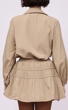 ELISSE TOP - TAUPE POPLIN