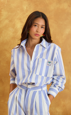 ESCOLTA TOP - NAUTICAL STRIPES w/ EMBLEM Shop.TayoStudio