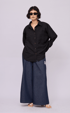ESCOLTA TOP - BLACK EYELET