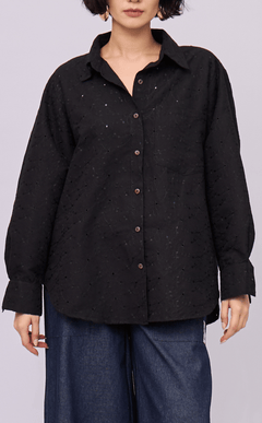 ESCOLTA TOP - BLACK EYELET