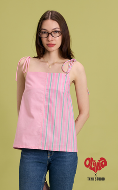 BEATRICE TOP - SOFT PINK COMBI