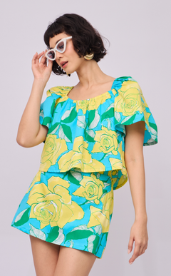 VANIA TOP - RETRO FLORALS