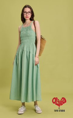 OLIVIA DRESS - PISTACHIO