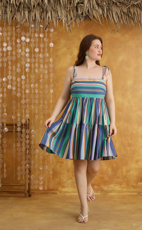 GABI DRESS - OCEAN STRIPES Shop.TayoStudio