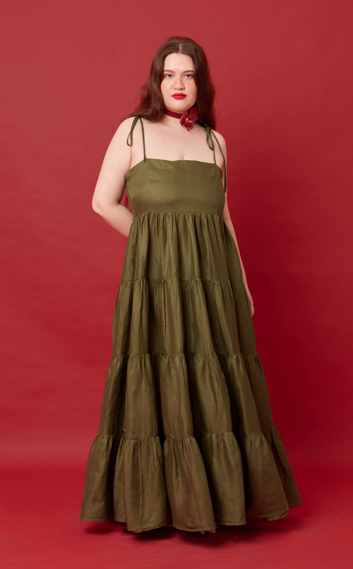 GABRIELA DRESS - ARMY GREEN