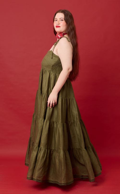GABRIELA DRESS - ARMY GREEN