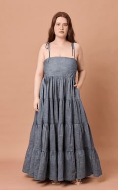 GABRIELA DRESS - DENIM CHAMBRAY