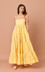 GABRIELA DRESS - YELLOW EYELET