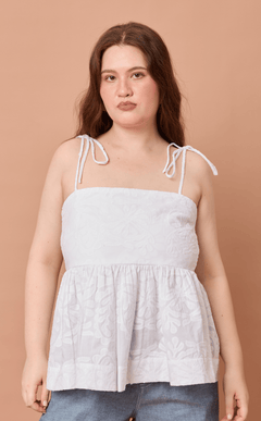 GABRIELA TOP - WHITE LACE