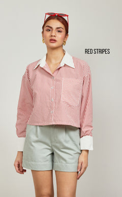 Hailey Cropped Tailored Shirt