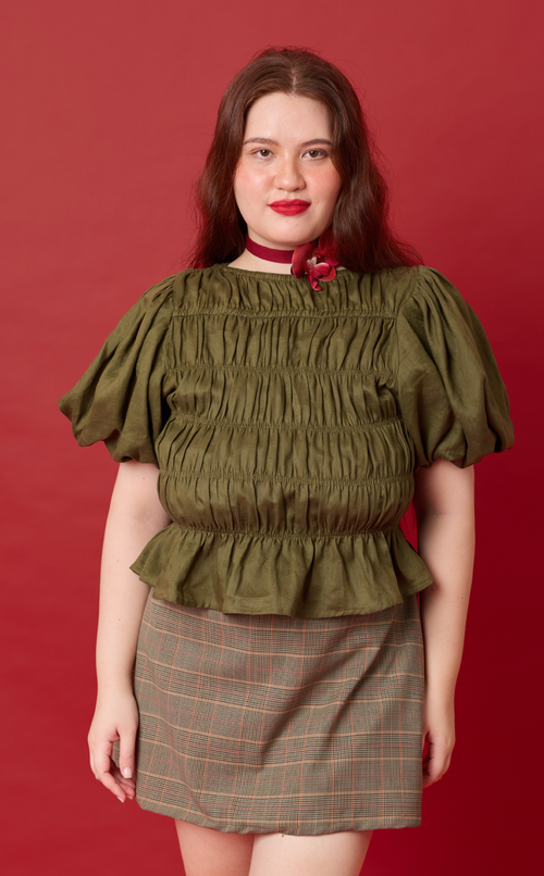 KAROL SKORT - HOUNDSTOOTH PLAID