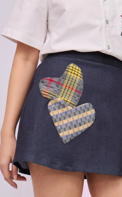 KAROL SKORT - DENIM WITH HEART
