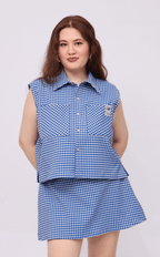 KAROL SKORT - BLUE GINGHAM 2