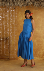 LIGAYA SET - BLUE GRID Shop.TayoStudio