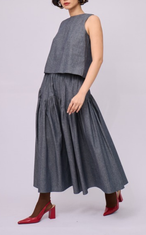LIGAYA SET - GRAY DENIM CHAMBRAY