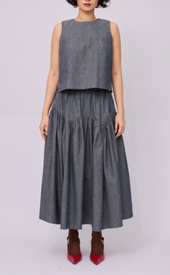 LIGAYA SET - GRAY DENIM CHAMBRAY