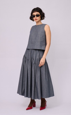 LIGAYA SET - GRAY DENIM CHAMBRAY