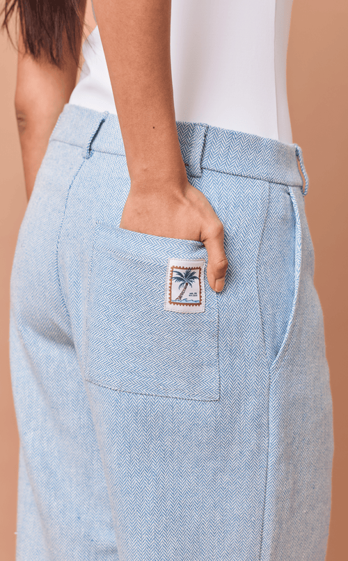 MANUEL PANTS -  CHEVRON TWEED