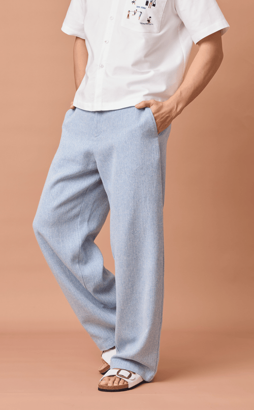 MANUEL PANTS -  CHEVRON TWEED