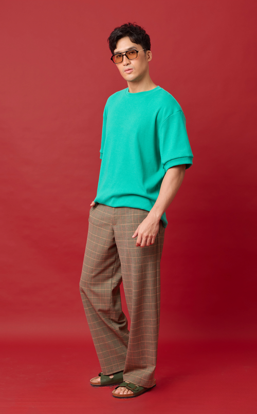 MANUEL PANTS -  HOUNDSTOOTH PLAID