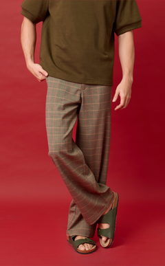 MANUEL PANTS -  HOUNDSTOOTH PLAID