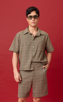 MANU SHORTS - HOUNDSTOOTH PLAID