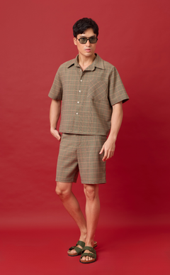 MANU SHORTS - HOUNDSTOOTH PLAID