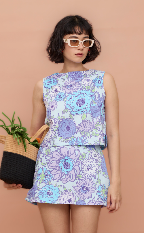 MARTY TOP - PURPLE DAHLIA