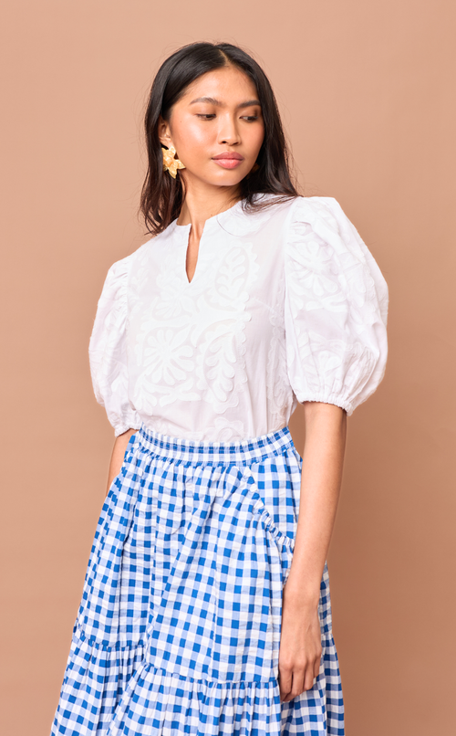 MELCHORA TOP - WHITE LACE