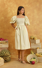 MARIKIT DRESS - YELLOW MICRO PLAID Shop.TayoStudio