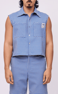 NANO SHIRT - BLUE GINGHAM 2