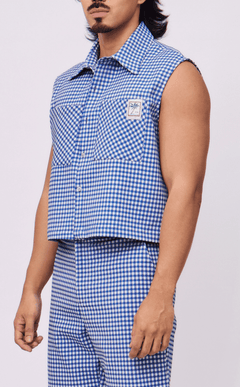 NANO SHIRT - BLUE GINGHAM 2