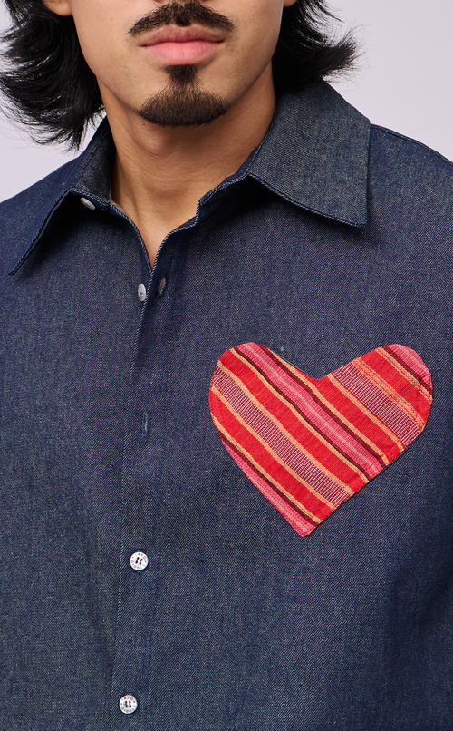 NANO SHIRT - DENIM WITH HEART
