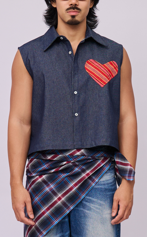NANO SHIRT - DENIM WITH HEART