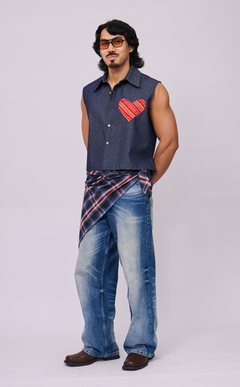 NANO SHIRT - DENIM WITH HEART