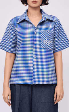 PINO TOP -  BLUE GINGHAM 2 w/ NOYPI EMBRO