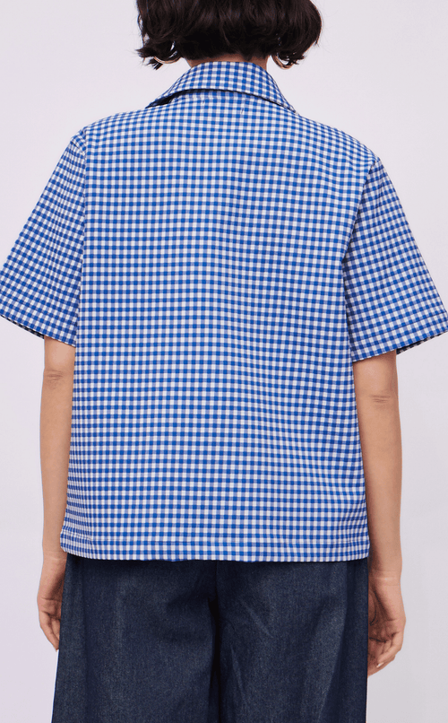 PINO TOP -  BLUE GINGHAM 2 w/ NOYPI EMBRO
