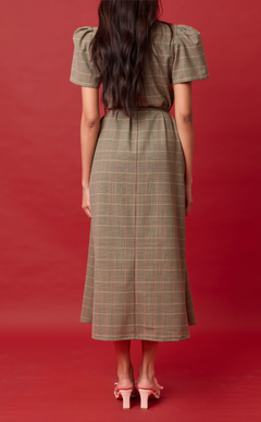 PALMA DRESS - HOUNDSTOOTH PLAID (PRE ORDER)