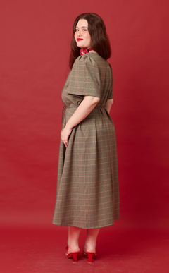 PALMA DRESS - HOUNDSTOOTH PLAID (PRE ORDER)