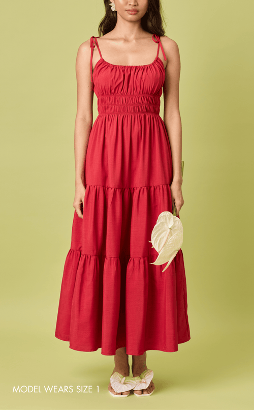PAMELA MAXI DRESS - RED
