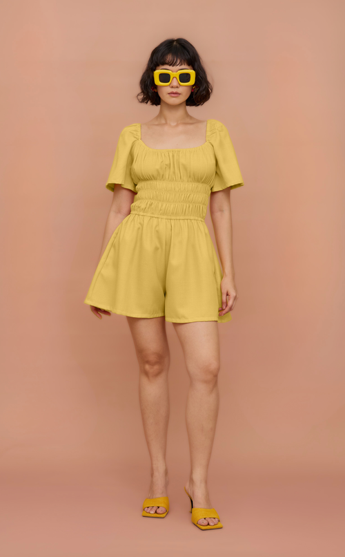 PENNY ROMPER - TOASTED BUTTER