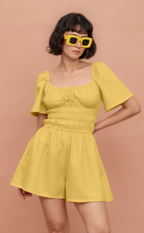 PENNY ROMPER - TOASTED BUTTER